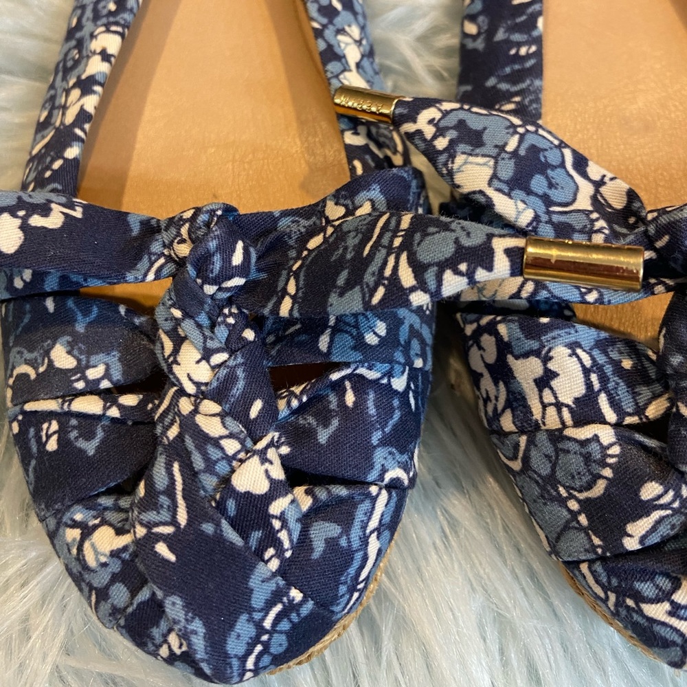 AERIN Zahara Blue Batik Espadrille Ballet Flats - Picture 6 of 15